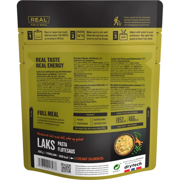 creamy salmon with pasta