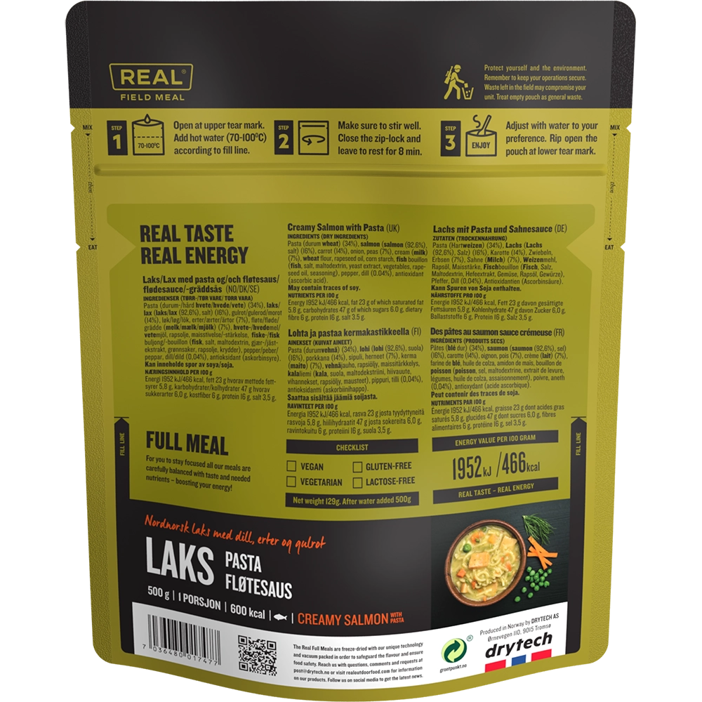 creamy salmon with pasta