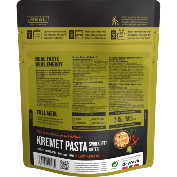 creamy pasta with pork