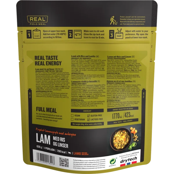 lamb with rice and lentils