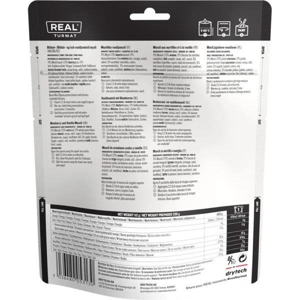 real turmat blueberry and vanilla muesli