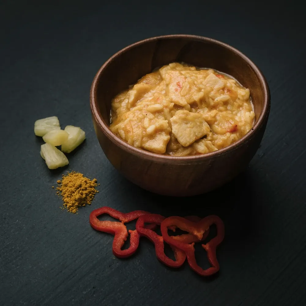 chicken curry prepared