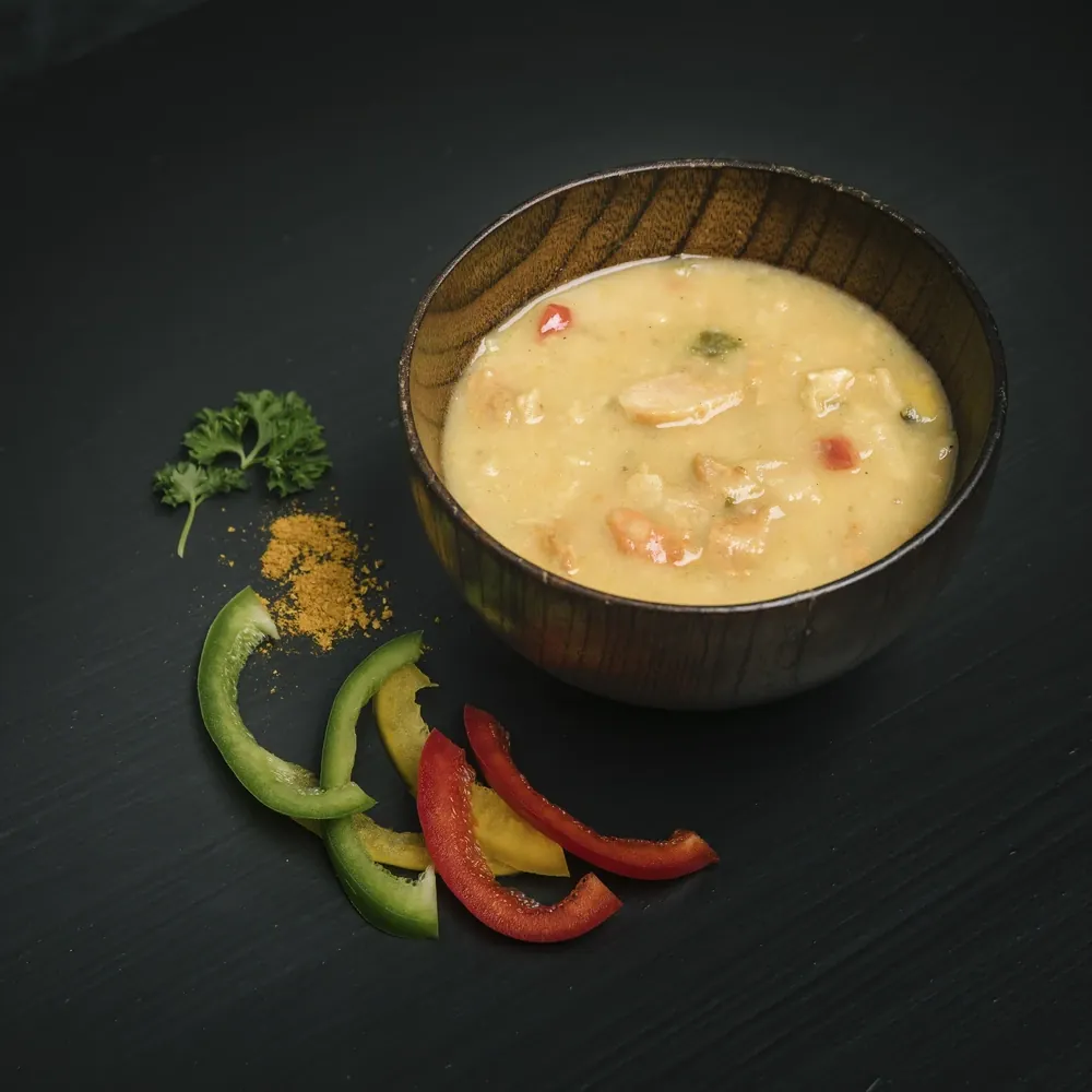 chicken soup prepared