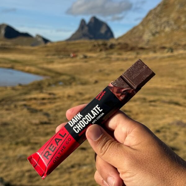 Dark Chocolate In A Hand