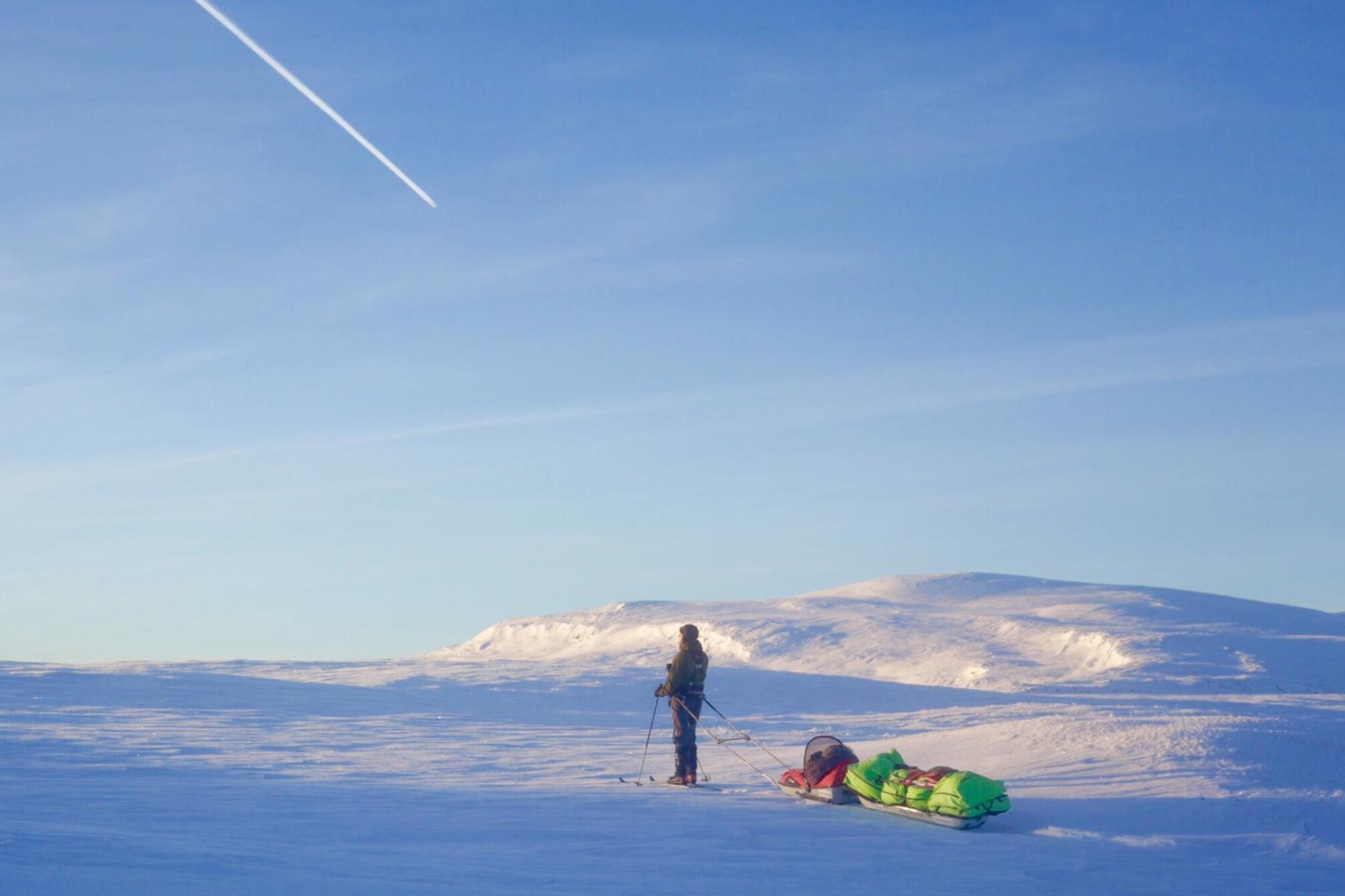 alexander read with pulk in the snow 1